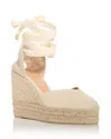 Castaã±er Chiara Wedge Plat Espadrillas In Neutral