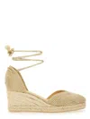 Castaã±er Castañer Espadrille Cora Wedge Pumps In Gold