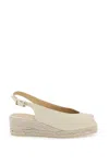 Castaã±er Dosalia Slingback Wedge Espadrilles In Beige