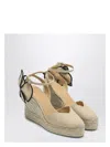 Castaã±er Castaner Wedge Espadrille Sandals With Decorative Flower Detail