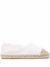 Castaã±er Kampala Glittered Linen Espadrilles In White