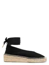 Castaã±er Gea Canvas Wedge Espadrilles With Braided Band In Black