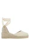 Castaã±er Canvas Platform Espadrilles With Textured Toe Cap