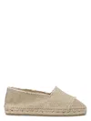 Castaã±er Castaner Kampala Espadrilles With Textured Linen Upper In Linen Light Gold