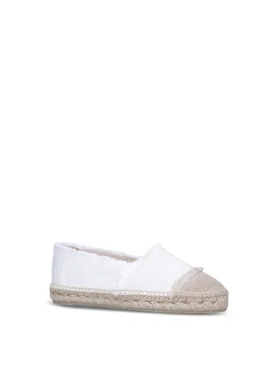 Castaã±er Kampala Raw-trimmed Cotton-canvas Espadrilles In White