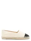 Castaã±er Castaner Canvas Slip-on Espadrilles With Leather Cap Toe In White