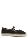 Castaã±er Castaner Classic Black Espadrille With Braided Jute Sole In Black