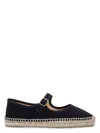 Castaã±er Castaner Classic Black Espadrille With Braided Jute Sole In Black