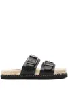 Castaã±er Buckled Sandals In Black