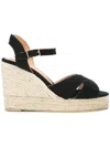 Castaã±er Buckle-fastening Platform Espadrilles In Black