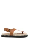 Castaã±er Castañer Tokio Leather Thong Sandals In Leather Brown