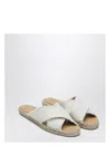 Castaã±er Palmera-032 Flats In White Canvas In Metal