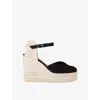 Castaã±er Womens Castaner Chiara Lace-up Cotton-canvas Espadrilles In Black