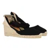 Castaã±er Bianca Canvas Ankle-strap Espadrille Sandals In Black