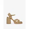 Castaã±er Castaner Vintage Gold Valle Sandals With Ankle Strap In Gold