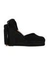 Castaã±er Carina C-8ed-001 Wedges In Black Canvas In Black