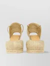Castaã±er Woven Texture Ankle Wrap Espadrille