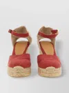 Castaã±er Woven Texture Peep Toe Espadrilles