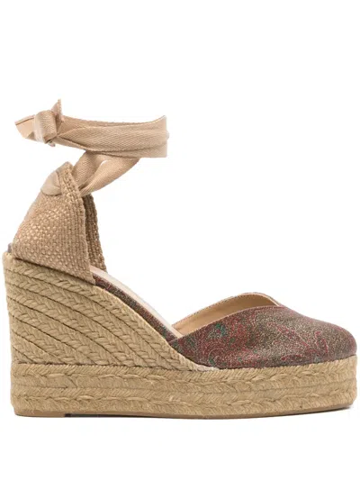 Castaã±er X Etro 80mm Chiara Espadrilles In Brown