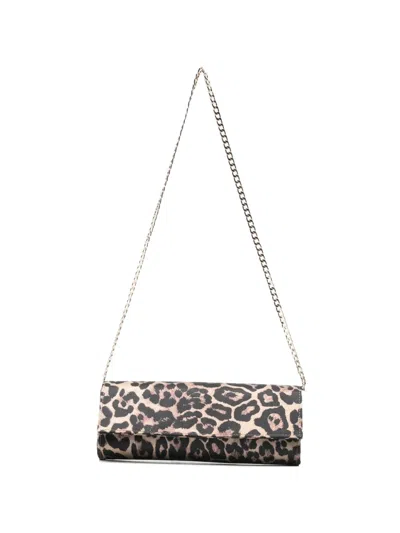 Castagna Animal-print Chain-strap Clutch Bag In Neutral
