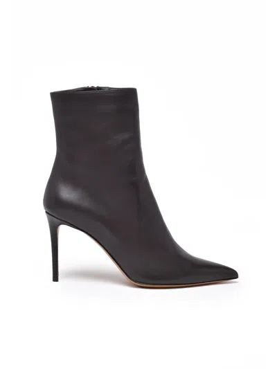 Castagna Brown Leather Siviglia Boots In Black