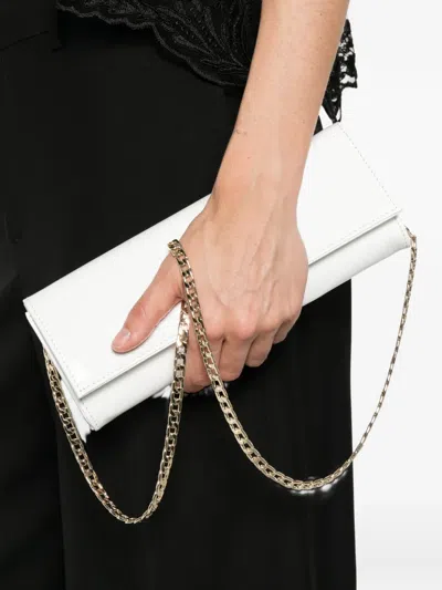 Castagna Chain-strap Clutch Bag In White