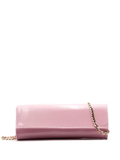 Castagna Chain-strap Leather Clutch Bag In Pink