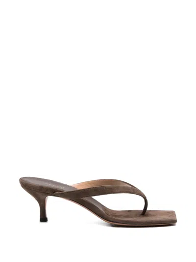 Castagna Clarice Suede Sandals In Brown