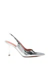 Castagna Darya Pointed Slingback Pumps In Silver