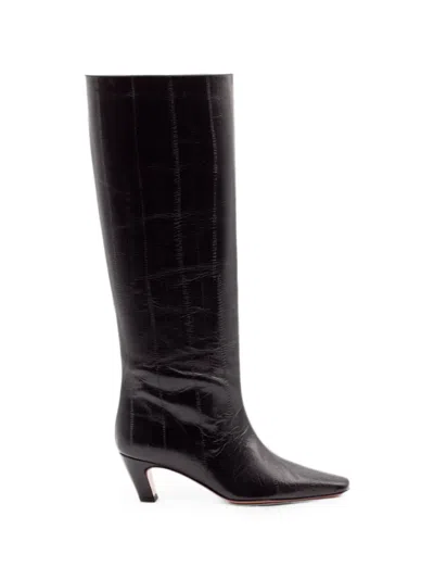 Castagna Debby Textured Knee-high Boots In Brown