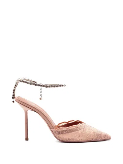 Castagna Floral-lace Scalloped Sandals In Multi