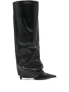 Castagna Irina Point-toe Boots In Black