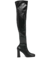 Castagna Laurene Square-toe Boots In Black