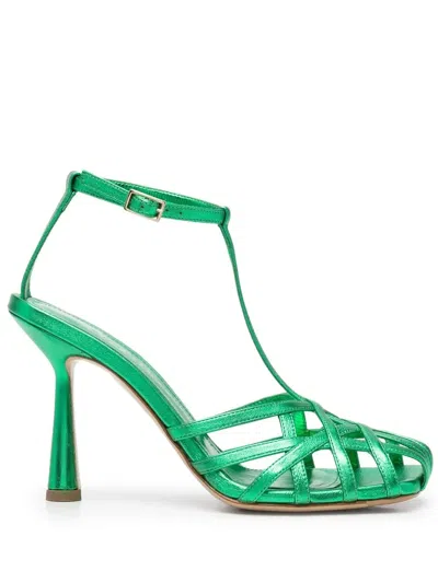 Castagna Lidia Caged Sandals In Green