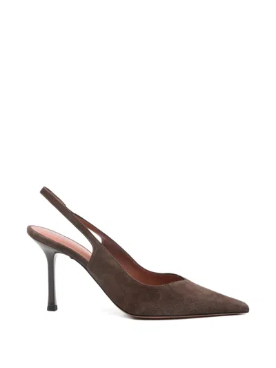 Castagna Pointed Slingback Pumps In Brown