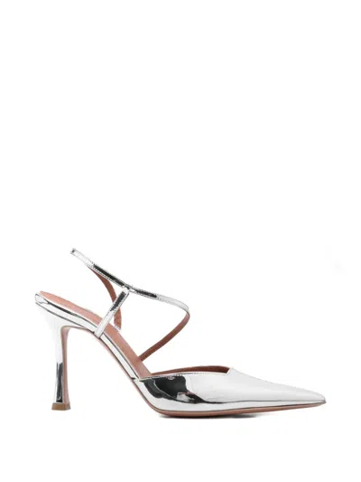 Castagna Pointed-toe Heeled Pumps In Silver