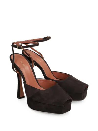 Castagna Vicky Platform Peep-toe Pumps In Brown