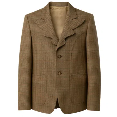 Castaneda Men's Brown  Country Tailored Jacket Boxy Fit