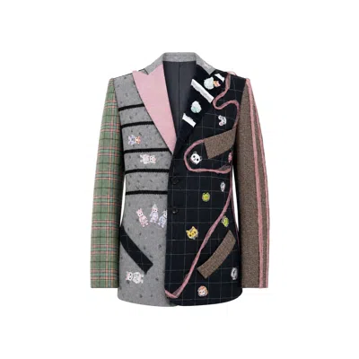 Castaneda Men's  Gâteau Suit Jacket One In Multi