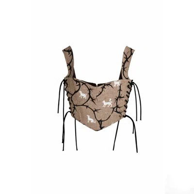 Castaneda Women's Brown  Country Bustier In Neutral