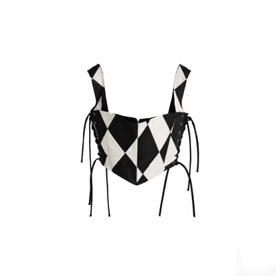 Castaneda Women's  Black & White Bustier