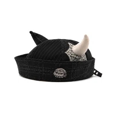 Castaneda Women's  Black & White Sailor Cap