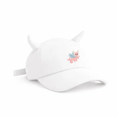 Castaneda Women's  White Baseball Cap Monstre