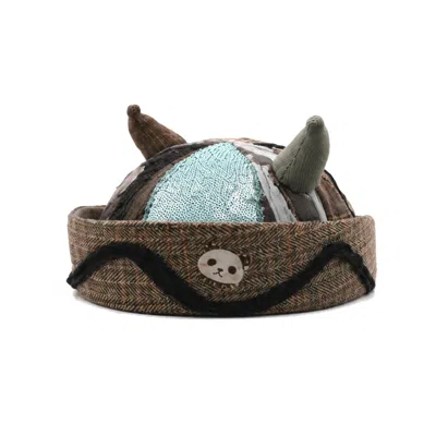 Castaneda Women's Neutrals  Sepia Sailor Cap In Pattern