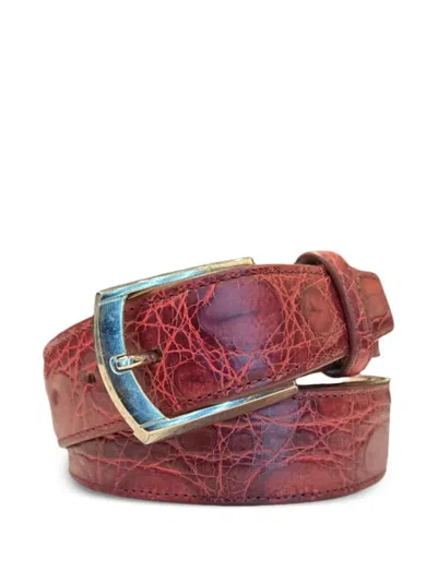 Castangia Buckled Belt In Red
