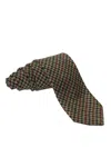 Castangia Houndstooth Wool Tie In Multi