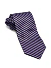 Castangia Striped Silk Tie In Black