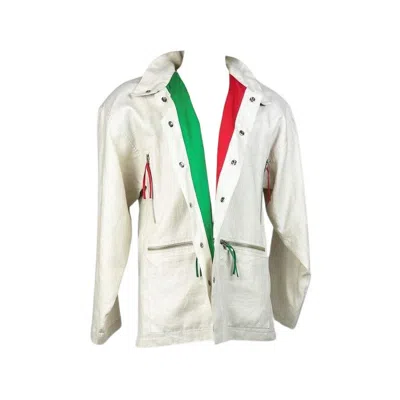Pre-owned Castelbajac A Linen Jacket By Jean-charles De  For Ko And Co - France C. 1995 In Gray