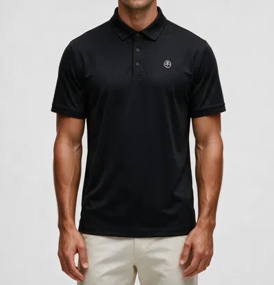 Castelbajac Pique Collar Short Sleeve Polo In Black