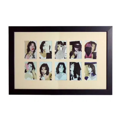 Pre-owned Castelli Andy Warhol Mick Jagger Framed Lithographs By  Multiples Inc In Brown